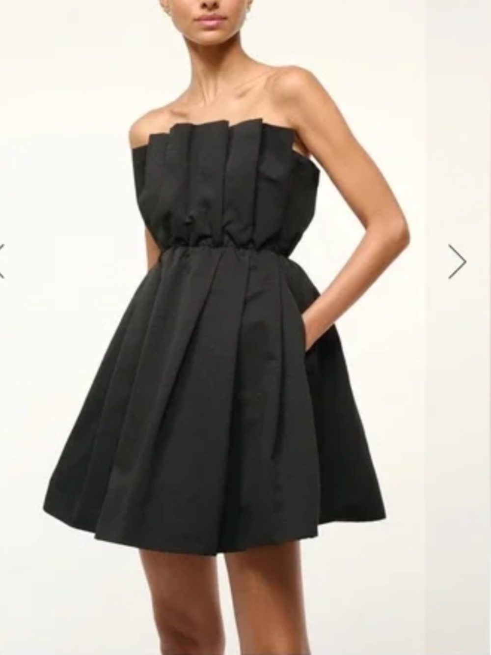 STAUD Cordelia Dress Black New
